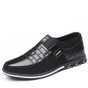 Leather Men Casual Shoes 2019 Brand Mens Loafers Moccasins Breathable Slip on Black Driving Shoes Big Size