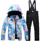 New Thick Warm Ski Suit Women Waterproof Windproof Skiing and Snowboarding Jacket Pants Set Female Snow Costumes Outdoor Wear