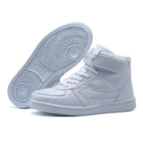 Classic Solid White Children Sport Shoes For Kids Boys Girls High Cut Fashion Non-Slip Sneakers Baby Boys Girls Shoes Size 31-38