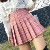 XS-3XL Women Skirt Preppy Style High Waist Chic Stitching Skirts Summer Student Pleated Skirt Women Cute Sweet Girls Dance Skirt