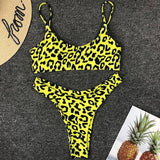 leopard swimwear women swimsuit brazilian thong bikini 2019 bathing suit women high waist bikinis push up swimming suit biquini