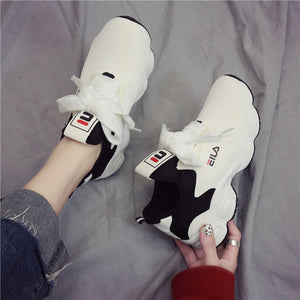 2019 New Stylish Woman Running Shoes Increasing 4CM INS High Heel Sneakers Women Height Platform Breathable Sports Walking Gilrs