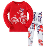 Children Casual Pajamas Clothing Set Boys & Girls Cartoon Sleepwear Suit Sets Kids Long-sleeved+Pant 2-Piece Cotton Pajamas Sets