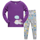 Children Casual Pajamas Clothing Set Boys & Girls Cartoon Sleepwear Suit Sets Kids Long-sleeved+Pant 2-Piece Cotton Pajamas Sets