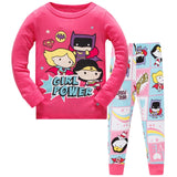 Children Casual Pajamas Clothing Set Boys & Girls Cartoon Sleepwear Suit Sets Kids Long-sleeved+Pant 2-Piece Cotton Pajamas Sets