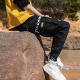 2019 Spring Hip Hop Joggers Men Black Harem Pants Multi-pocket Ribbons Man Sweatpants Streetwear Casual Mens Pants M-3XL