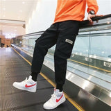 2019 Spring Hip Hop Joggers Men Black Harem Pants Multi-pocket Ribbons Man Sweatpants Streetwear Casual Mens Pants M-3XL