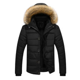 Men Winter Parka Coats Outdoor Warm Thick Jacket Fur Hooded Coat Jacket 2019 Solid Zipper Male Coat Men Clothing