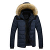 Men Winter Parka Coats Outdoor Warm Thick Jacket Fur Hooded Coat Jacket 2019 Solid Zipper Male Coat Men Clothing