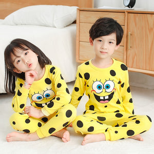 Kids Pajamas 2019 Autumn Girls Boys Sleepwear Nightwear Baby Infant Clothes Animal Cartoon Pajama Sets Cotton Children's Pyjamas
