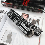 Canvas Belt Korean version fashion Lengthen Letter canva belt Literary style Unisex student Belt trend D Ring Double Buckle belt