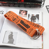 Canvas Belt Korean version fashion Lengthen Letter canva belt Literary style Unisex student Belt trend D Ring Double Buckle belt