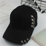 2019 Baseball Cap Casual Solid Adjustable Iron Ring Baseball Caps Cap Hats Fitted Casual Dad Hats