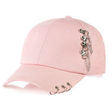 2019 Baseball Cap Casual Solid Adjustable Iron Ring Baseball Caps Cap Hats Fitted Casual Dad Hats