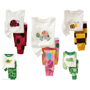 Selling Pyjamas Baby Boys Sleepwear Kids 100% Cotton Long Sleeve Fashion Cartoon Panda Pajamas For Girls Children Clothes
