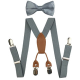 Fashion Adjustable Elastic X-Shape Children Braces Kids Suspenders Set Bow Tie for Wedding