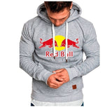 Men's RED and BULL Hoodie Outdoor Fitness Hoodies Leisure Sports Pullover Tops