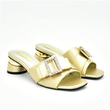 New Arrival Ladies Sandals with Heels Slip on Shoes for Women  Luxury Shoes Women Italian Women Party Pumps with Rhinestone