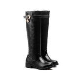 ASUMER big size 34-43 fashion knee high boots round toe slip on women autumn winter boots solid colors ladies boots 2020 new