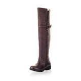 ASUMER 2020 new over the knee boots round toe sliop on autumn winter botos low heel ladies boots plus size 34-48