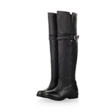 ASUMER 2020 new over the knee boots round toe sliop on autumn winter botos low heel ladies boots plus size 34-48