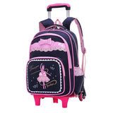 2/6 Wheels Children Trolley school bags with Wheels backpack detachable waterproof Girls travel Bags as Gifts;Mochila Infantil