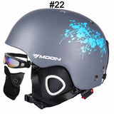 MOON Hot Sale Ski Helmet Integrally-molded Skiing Helmet For Adult and Kids Snow Helmet Safety Skateboard Ski Snowboard Helmet