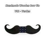 Mahoosive novelty neckties Handmade mustache Wooden bow tie men bowtie mens neck ties factory wholesale free shipping