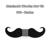 Mahoosive novelty neckties Handmade mustache Wooden bow tie men bowtie mens neck ties factory wholesale free shipping