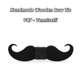 Mahoosive novelty neckties Handmade mustache Wooden bow tie men bowtie mens neck ties factory wholesale free shipping