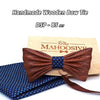 MAHOOSIVE NEW 2018 Handmade wooden Bow Tie Handerchief Set Fashion Wood bow tie wedding dinner accessories corbata Gravata set