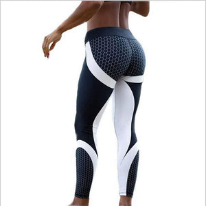 Vertvie Honeycomb Printed Yoga Pants Women Push Up Professional Running Fitness Gym Sport Leggings Tight Trouser Pencil Leggins