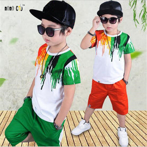 Sport Suits Teenage Summer Boys Clothing Sets Short Sleeve T Shirt & Pants Casual 3 4 5 6 7 8 9 10 Years Child Boy Clothes