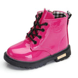 Girls Martin Boots Girls Boys Shoes 2018 Autumn PU Leather Children Boots Fashion Toddler Kids Boots Warm Winter Boots Boy