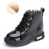 Girls Martin Boots Girls Boys Shoes 2018 Autumn PU Leather Children Boots Fashion Toddler Kids Boots Warm Winter Boots Boy