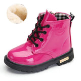Girls Martin Boots Girls Boys Shoes 2018 Autumn PU Leather Children Boots Fashion Toddler Kids Boots Warm Winter Boots Boy