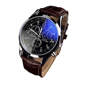 Luxury Citizen Watch Fashion Waterproof High Bracelet Watch Faux Leather Mens Blue Ray Glass Quartz Analog Watches Kol Saati
