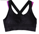 Sports Bra Full Cup Breathable Top Shockproof Cross Back Push Up Workout Bra For women Gym Running Jogging Yoga Fitness Bra