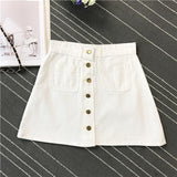 Denim Skirt Spring Summer Women Short A-line Buttom Skirts High Waist Slim Pocket Clothes For Female Causal Summer Women Skirt