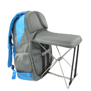 PLAY-KING Fishing chair folding outdoor leisure sports bag Wearable bench stool backpack hiking hiking multi-function backpack