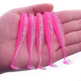 10Pcs/lot Wobbler Fishing Lure 75mm 2.2g Easy Shiner Jig Swimbait Artificial Double Color Silicone Soft Bait Carp Bass Lures