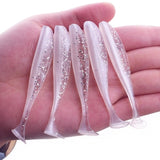 10Pcs/lot Wobbler Fishing Lure 75mm 2.2g Easy Shiner Jig Swimbait Artificial Double Color Silicone Soft Bait Carp Bass Lures