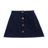 Spring Baby Girls Skirts Buttons Cotton Children Summer Skirts Girls Spring Wear