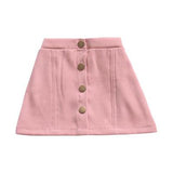 Spring Baby Girls Skirts Buttons Cotton Children Summer Skirts Girls Spring Wear