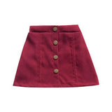 Spring Baby Girls Skirts Buttons Cotton Children Summer Skirts Girls Spring Wear