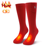 Electric Heated Socks With Heated Battery Rechargeable Winter Warm Socks Men Women Electric Heated Socks For Ski Hiking