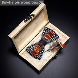 JEMYGINS 2019 original design bow tie feather bow exquisite handmade men's bow tie brooch pin wooden gift set wedding party