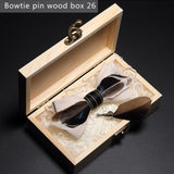 JEMYGINS 2019 original design bow tie feather bow exquisite handmade men's bow tie brooch pin wooden gift set wedding party