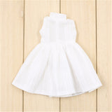 Outfits for Blyth doll White dress with Teddy bag cute dressing for icy,jerryberry,licca,pullip