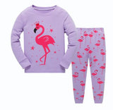Children Casual Pajamas Clothing Set Boys & Girls Cartoon Sleepwear Suit Sets Kids Long-sleeved+Pant 2-Piece Cotton Pajamas Sets